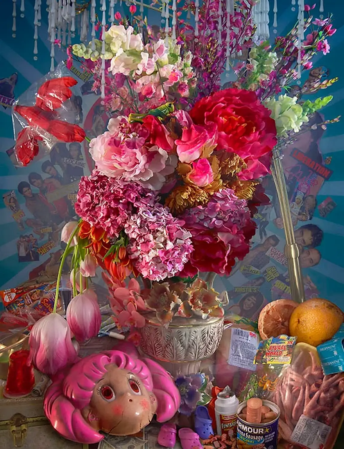 An image from David LaChapelle's Earth Laughs in Flowers series.