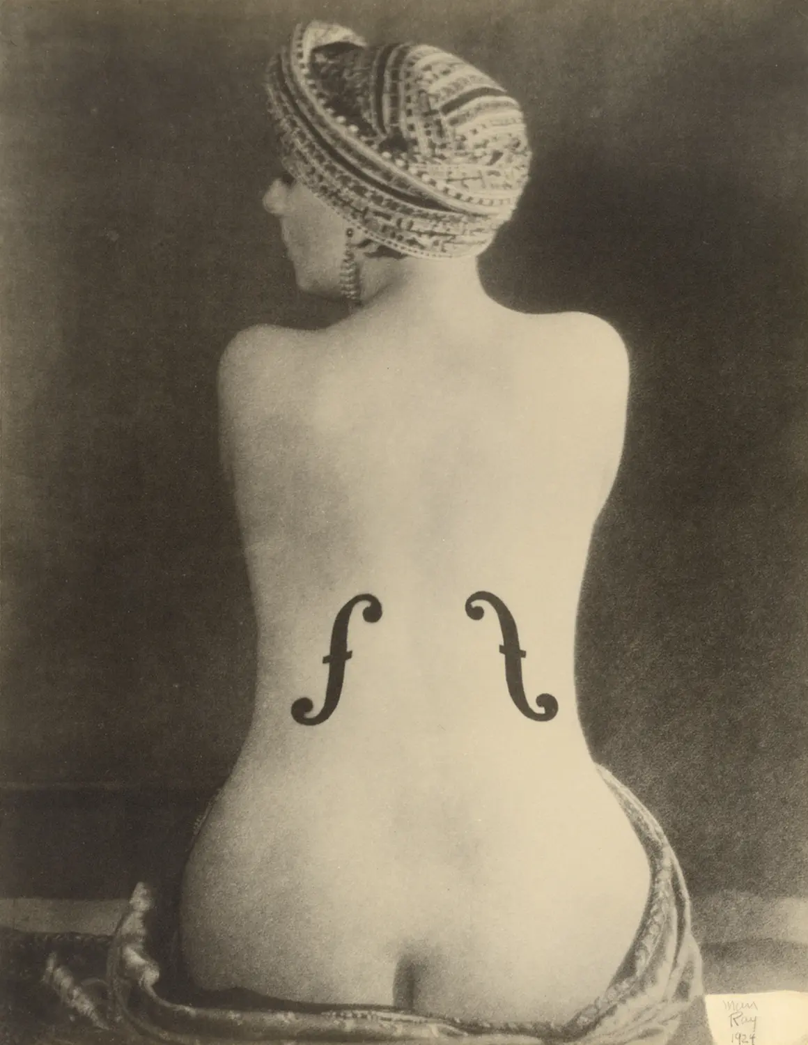 Man Ray's Le Violon d'Ingres, showing a nude from the back with f-holes painted on.