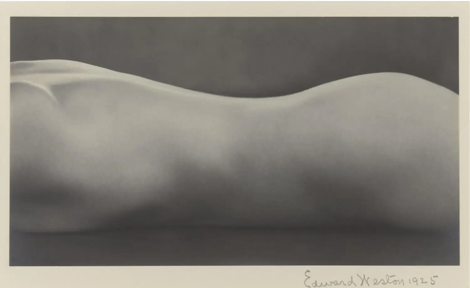 Edward Weston's Nude (1936), a black and white photo of a woman's body on sand dunes.